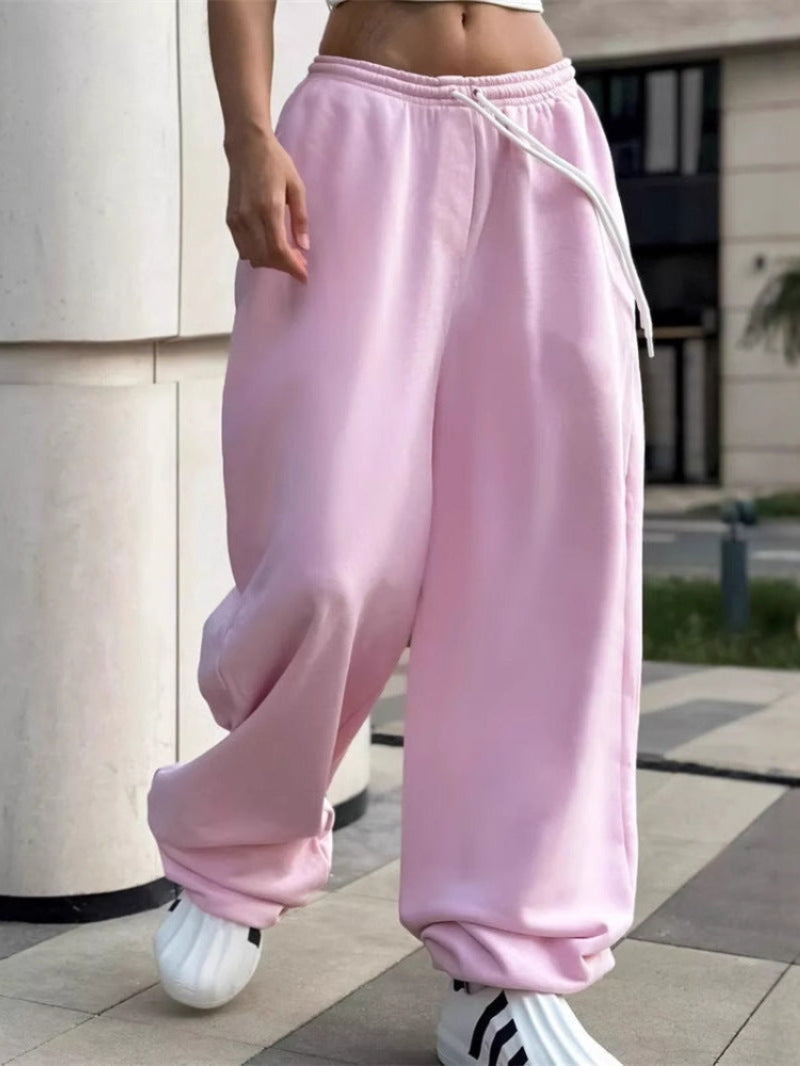 Women's Sweatpants with Drawstring Waist & Wide Leg | Baggy Fit