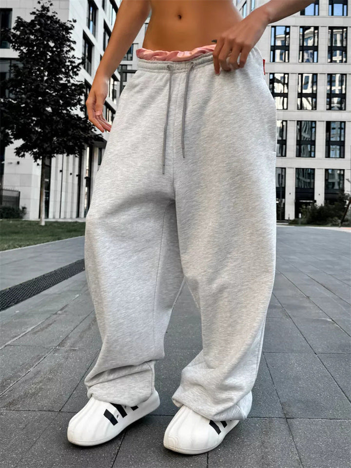 Women's Sweatpants with Drawstring Waist & Wide Leg | Baggy Fit