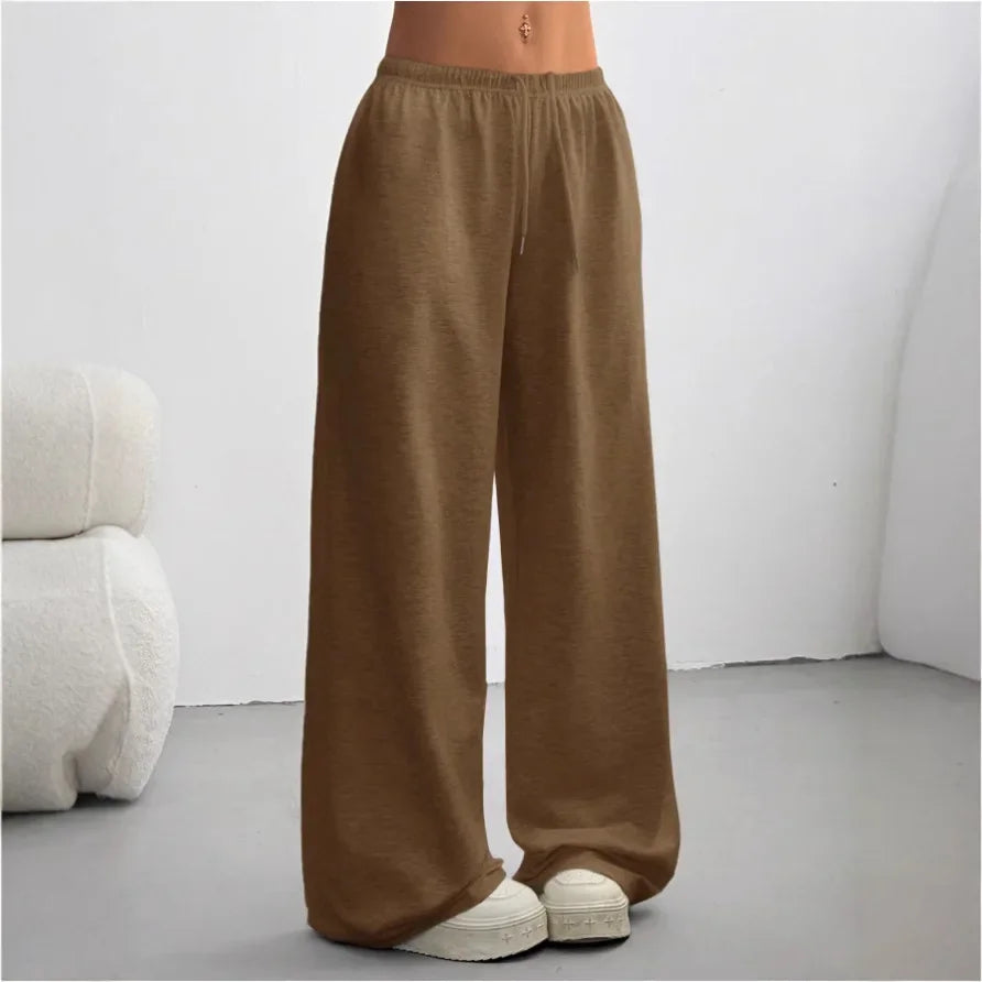Women's Sweatpants with Drawstring Waist | Wide Leg