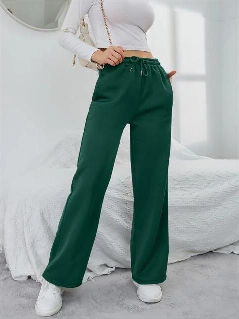 Women's Sweatpants with Wide Leg & Drawstring | High Waist
