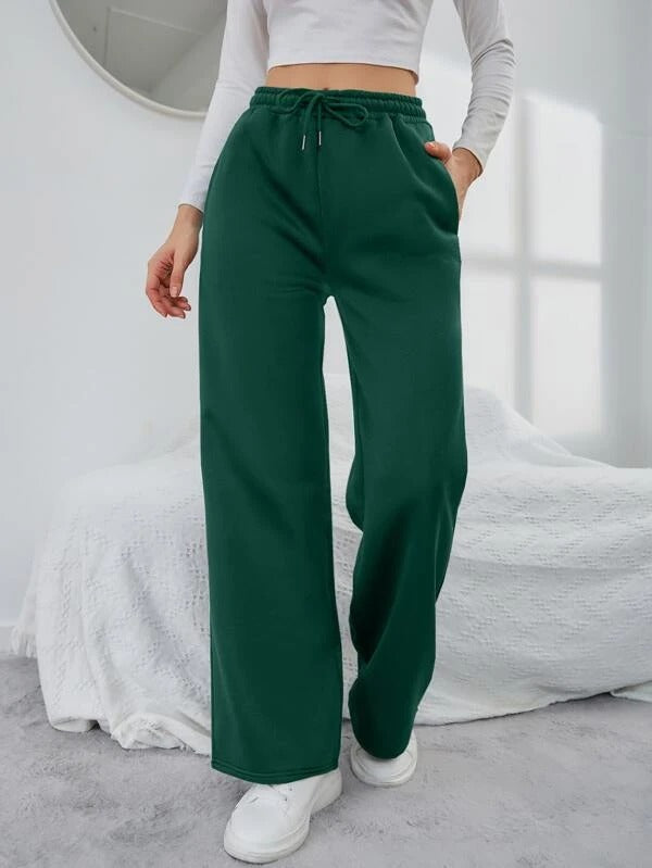 Women's Sweatpants with Wide Leg & Drawstring | High Waist