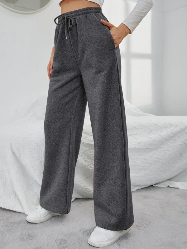 Women's Sweatpants with Wide Leg & Drawstring | High Waist