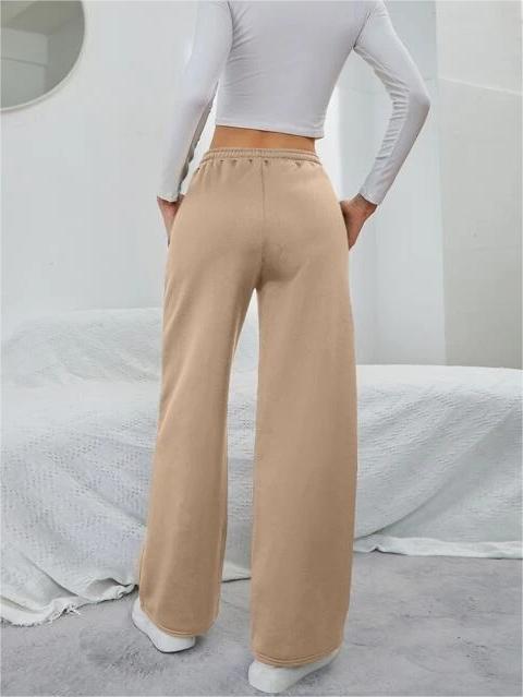 Women's Sweatpants with Wide Leg & Drawstring | High Waist