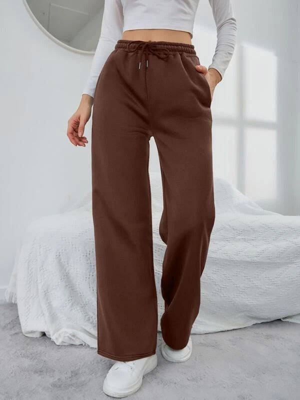 Women's Sweatpants with Wide Leg & Drawstring | High Waist