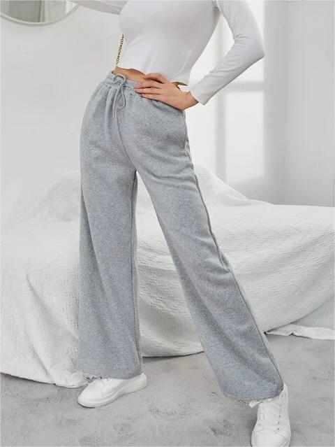 Women's Sweatpants with Wide Leg & Drawstring | High Waist