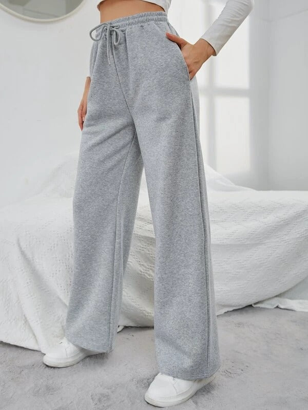 Women's Sweatpants with Wide Leg & Drawstring | High Waist