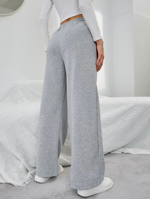 Women's Sweatpants with Wide Leg & Drawstring | High Waist