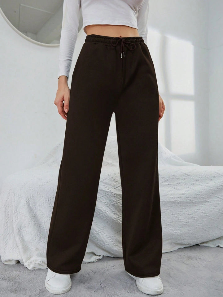 Women's Sweatpants with Wide Leg & Drawstring | High Waist