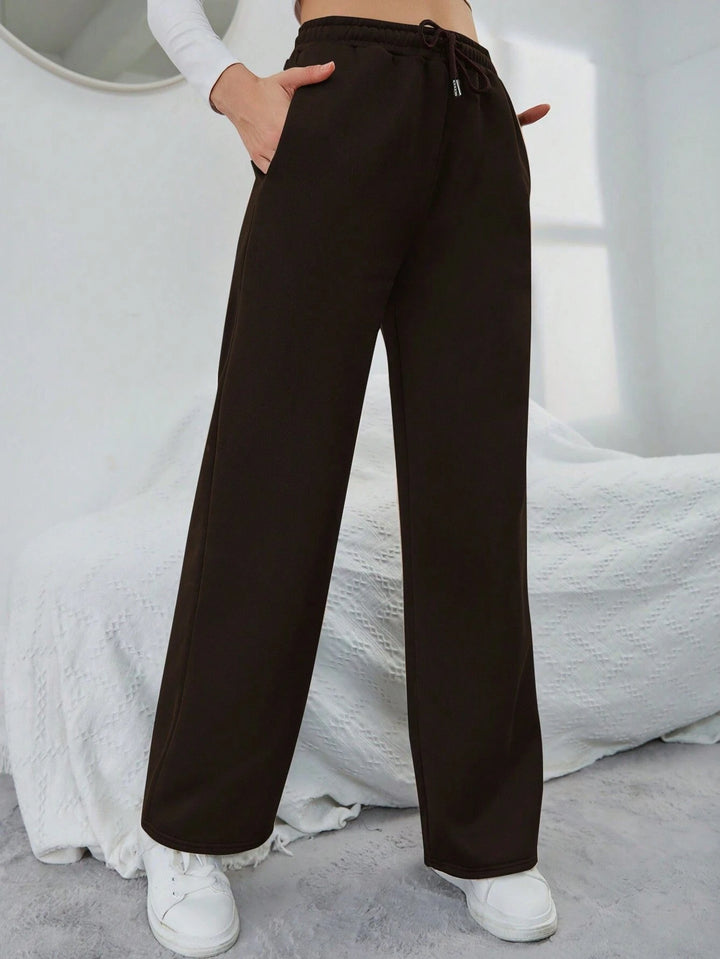 Women's Sweatpants with Wide Leg & Drawstring | High Waist