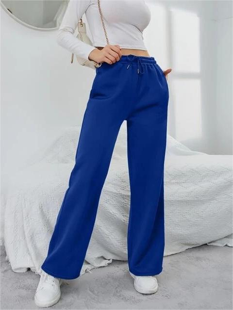 Women's Sweatpants with Wide Leg & Drawstring | High Waist