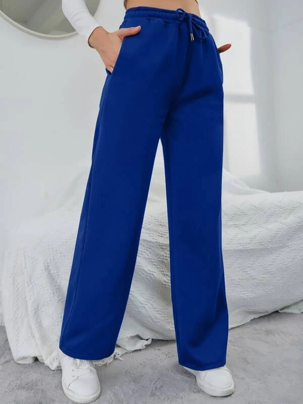 Women's Sweatpants with Wide Leg & Drawstring | High Waist