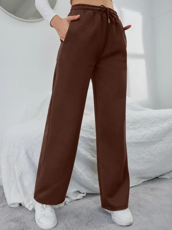 Women's Sweatpants with Wide Leg & Drawstring | High Waist