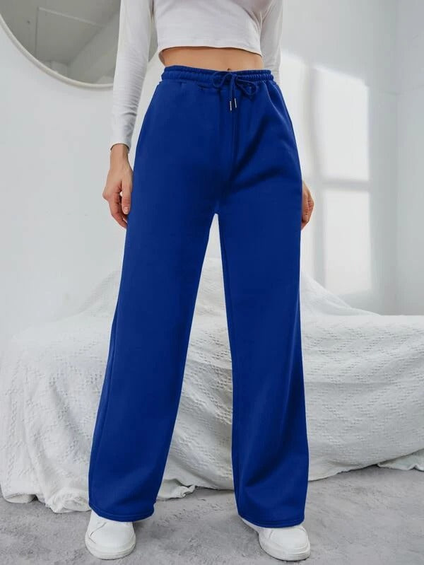 Women's Sweatpants with Wide Leg & Drawstring | High Waist