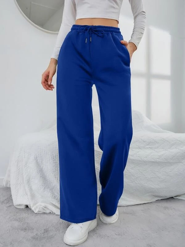 Women's Sweatpants with Wide Leg & Drawstring | High Waist