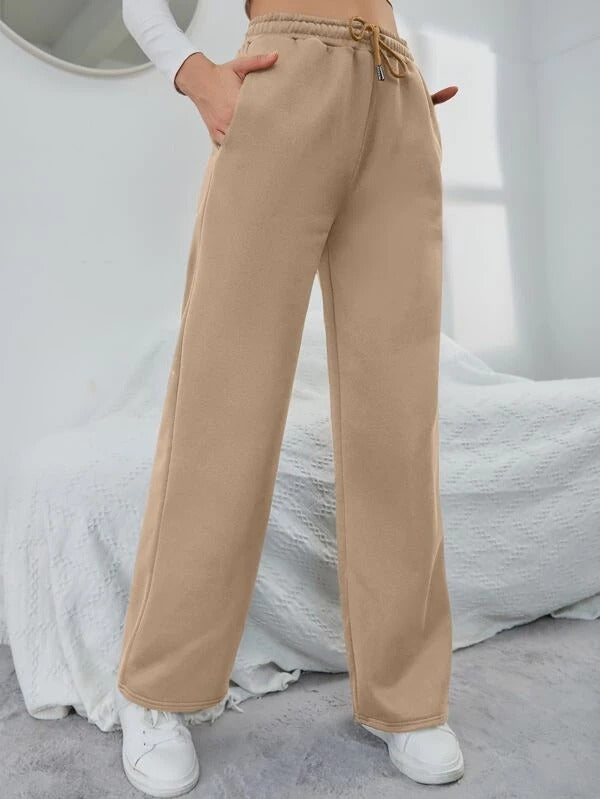 Women's Sweatpants with Wide Leg & Drawstring | High Waist