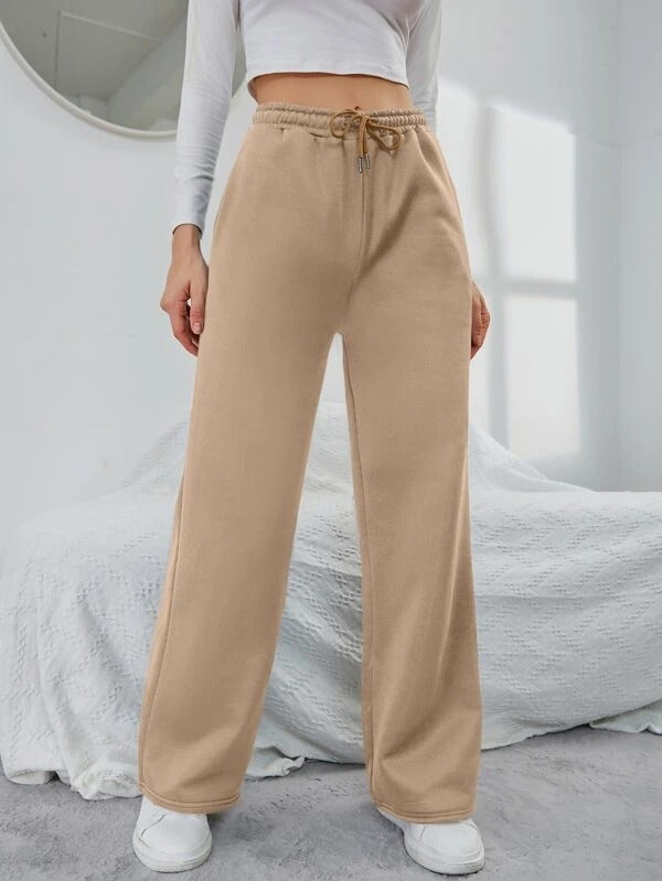 Women's Sweatpants with Wide Leg & Drawstring | High Waist