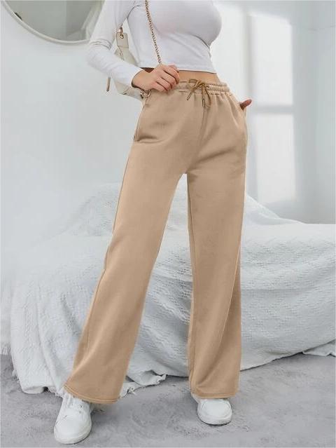 Women's Sweatpants with Wide Leg & Drawstring | High Waist
