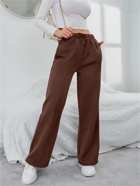 Women's Sweatpants with Wide Leg & Drawstring | High Waist
