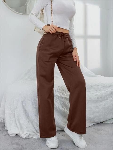 Women's Sweatpants with Wide Leg & Drawstring | High Waist