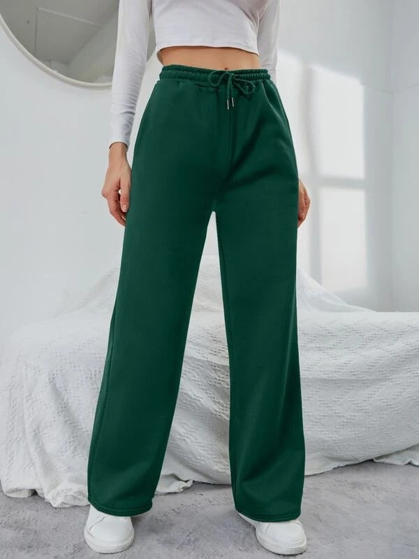 Women's Sweatpants with Wide Leg & Drawstring | High Waist