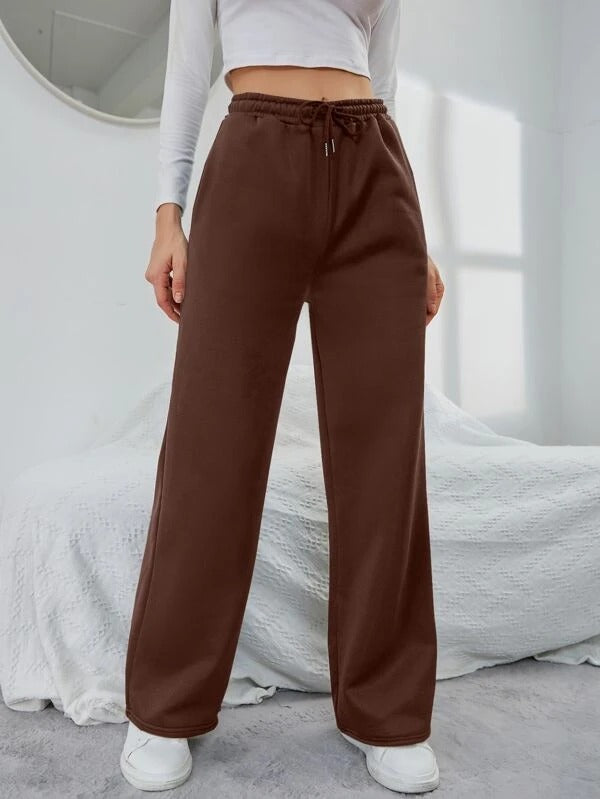 Women's Sweatpants with Wide Leg & Drawstring | High Waist