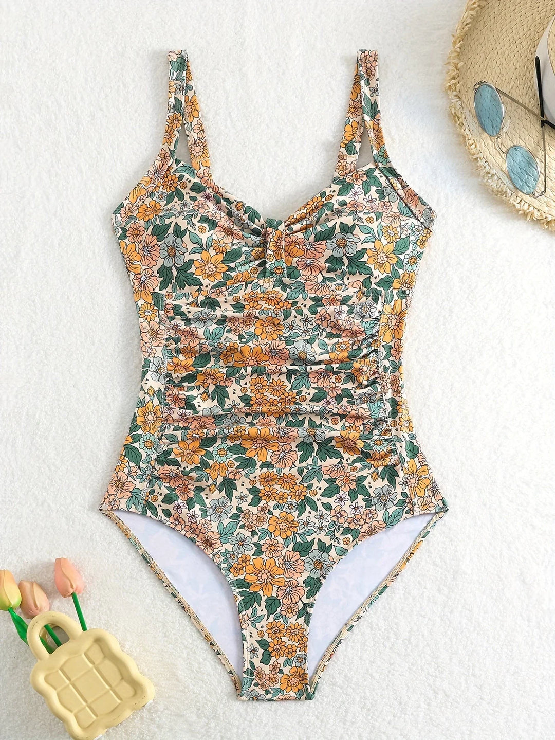 Women’s Swimwear One Piece with Floral Print | Retro Style