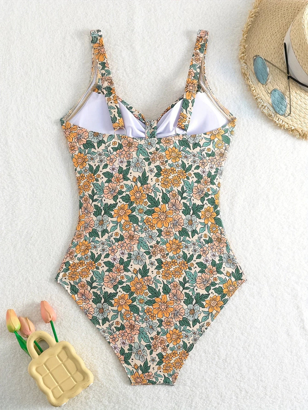 Women’s Swimwear One Piece with Floral Print | Retro Style