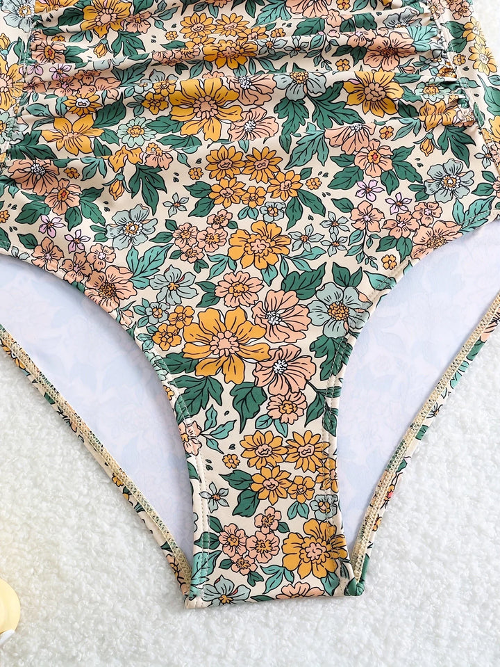 Women’s Swimwear One Piece with Floral Print | Retro Style