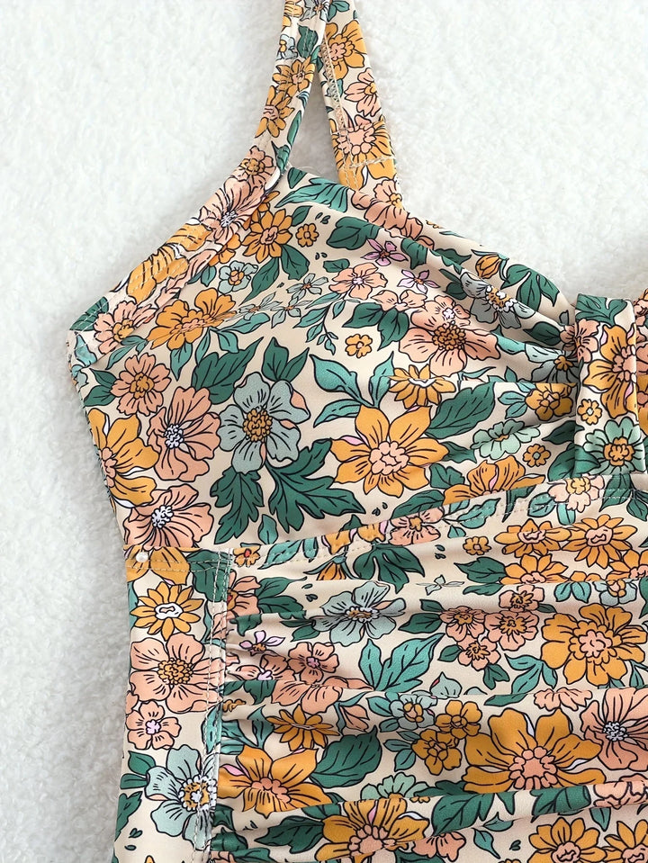Women’s Swimwear One Piece with Floral Print | Retro Style