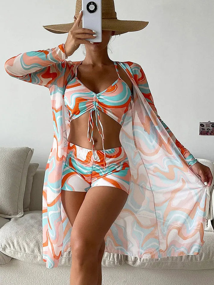 Women's Swimwear Set with Cover Up | 3 Piece