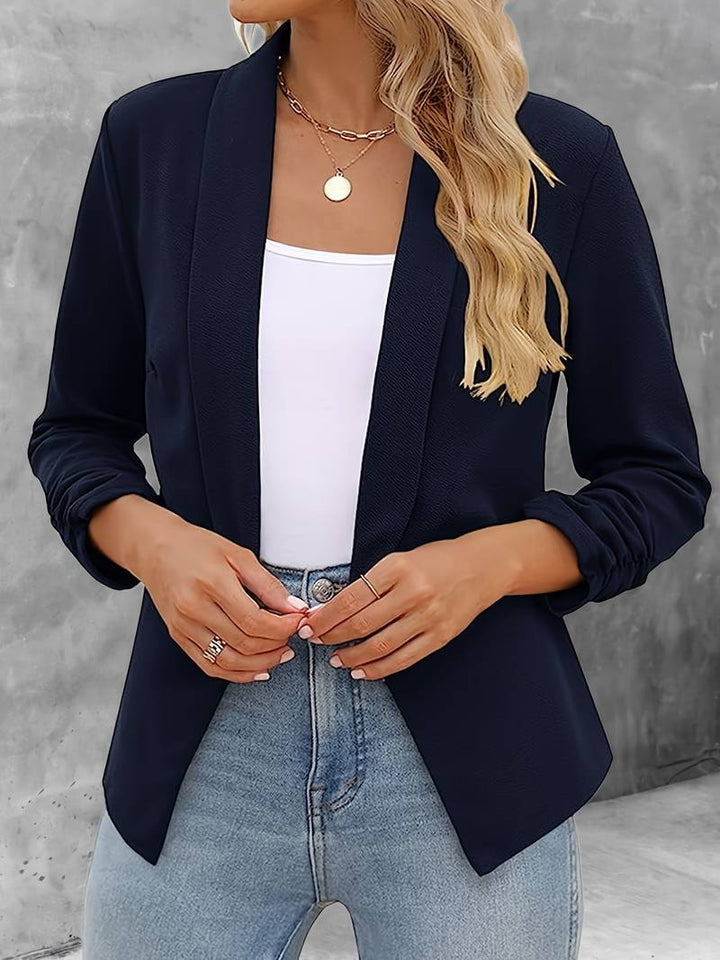 Women's Tailored Blazer with Draped Lapel | Open Front