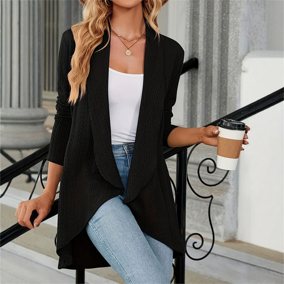 Women's Tailored Blazer with Draped Lapel | Open Front