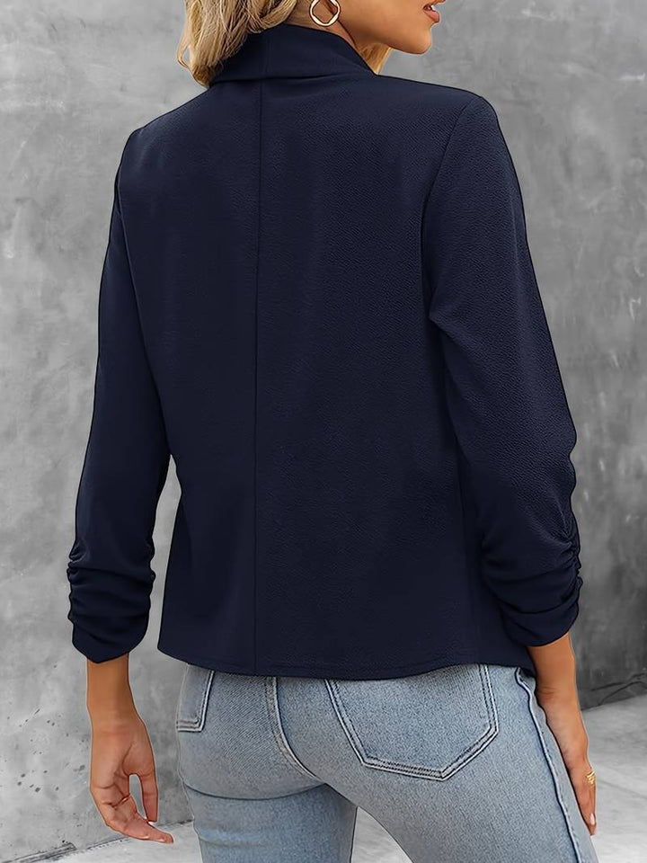Women's Tailored Blazer with Draped Lapel | Open Front