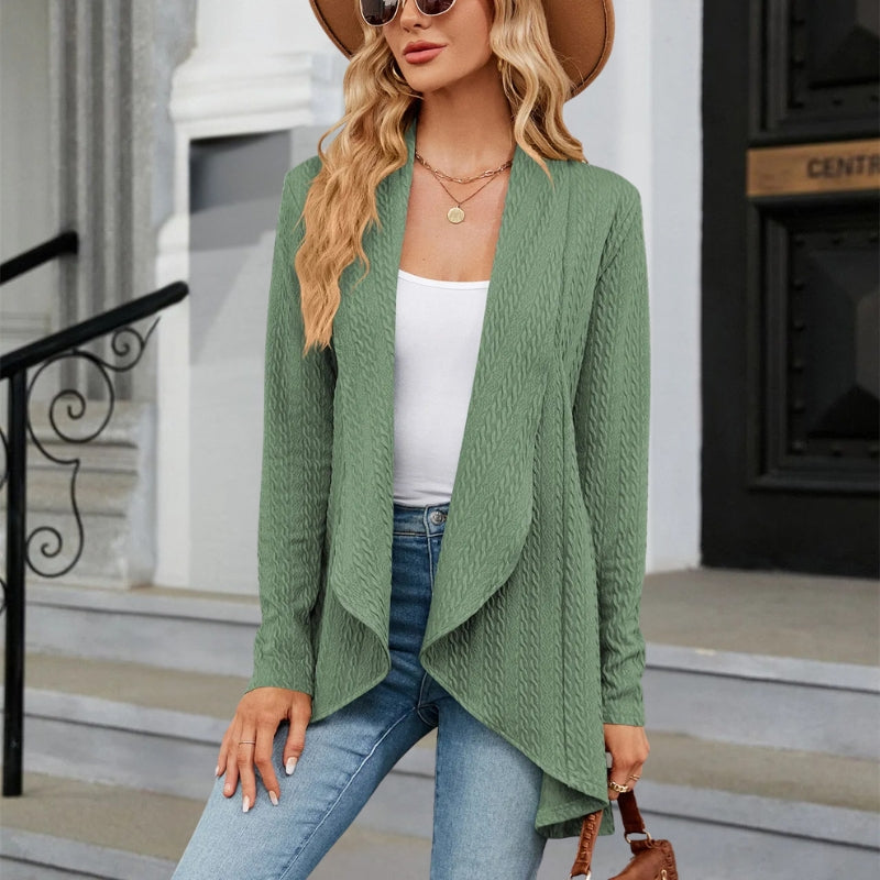 Women's Tailored Blazer with Draped Lapel | Open Front