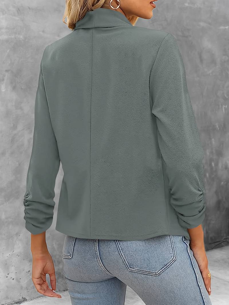 Women's Tailored Blazer with Draped Lapel | Open Front