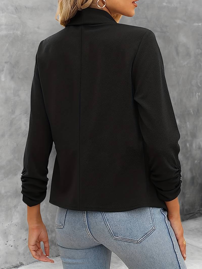 Women's Tailored Blazer with Draped Lapel | Open Front