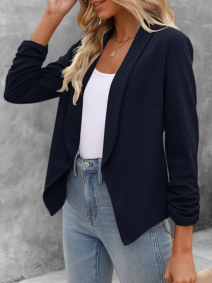 Women's Tailored Blazer with Draped Lapel | Open Front