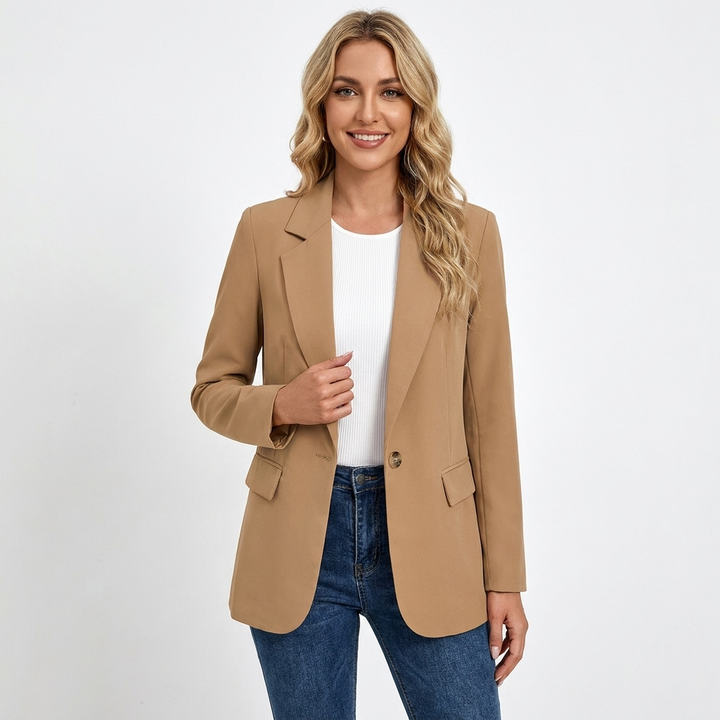 Women's Tailored Blazer with Notch Lapel | Single-Breasted