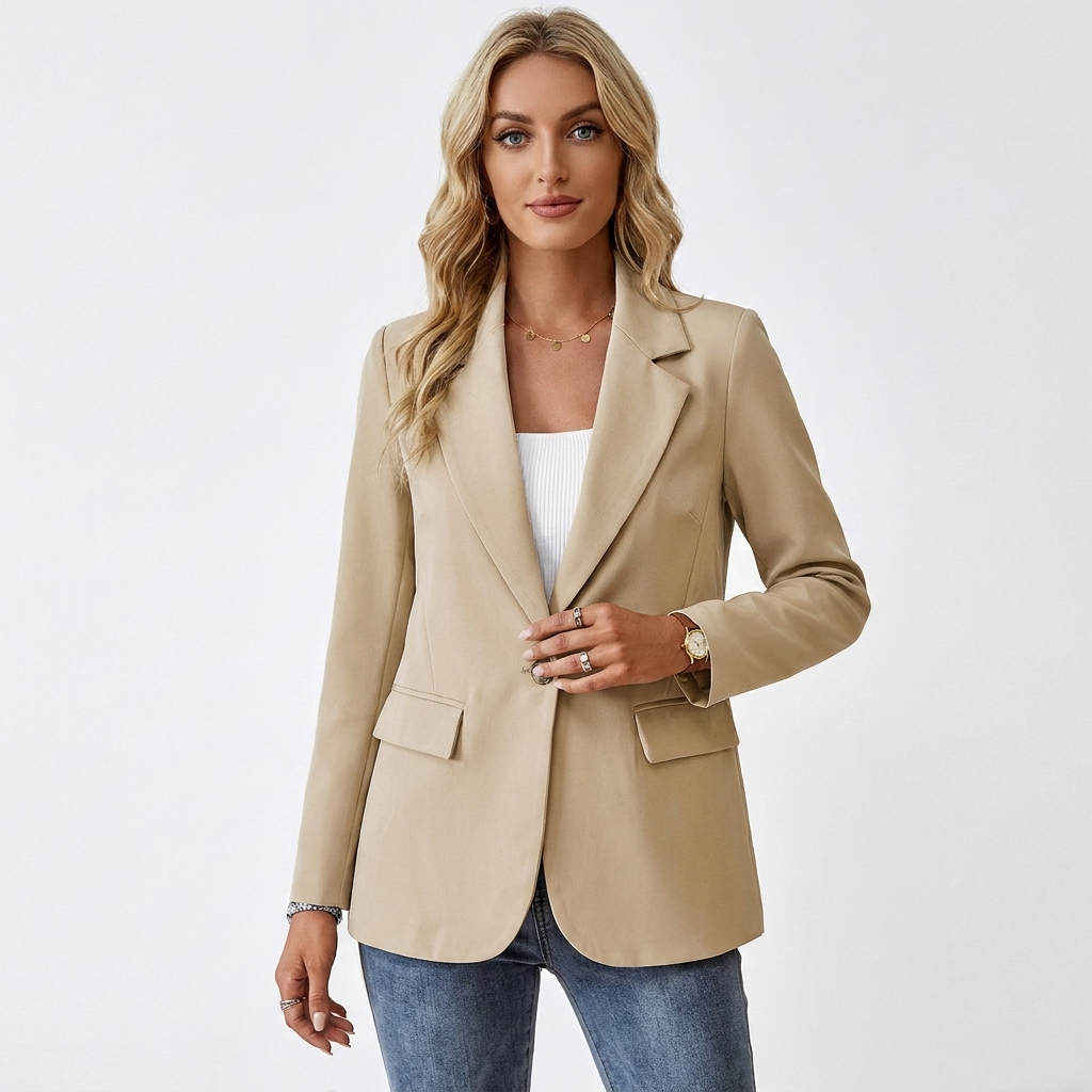 Women's Tailored Blazer with Notch Lapel | Single-Breasted