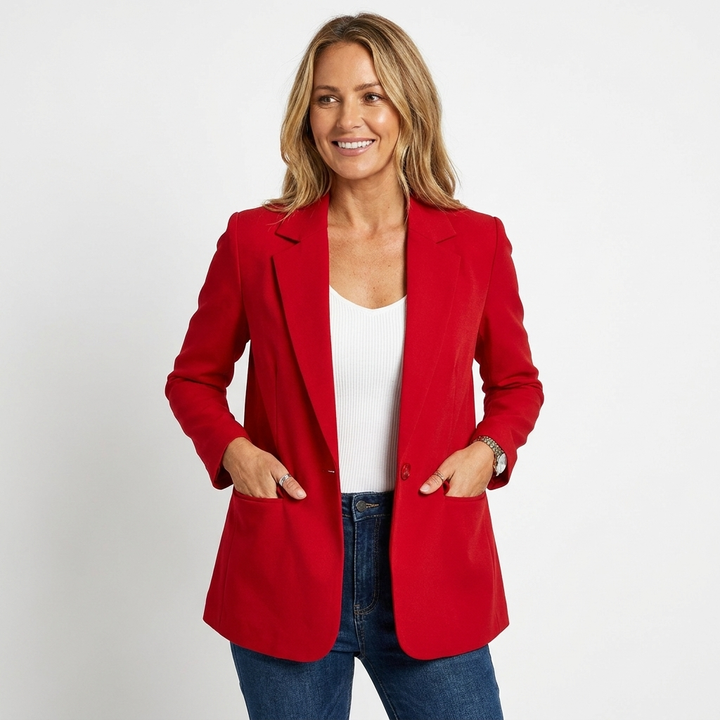 Women's Tailored Blazer with Notch Lapel | Single-Breasted