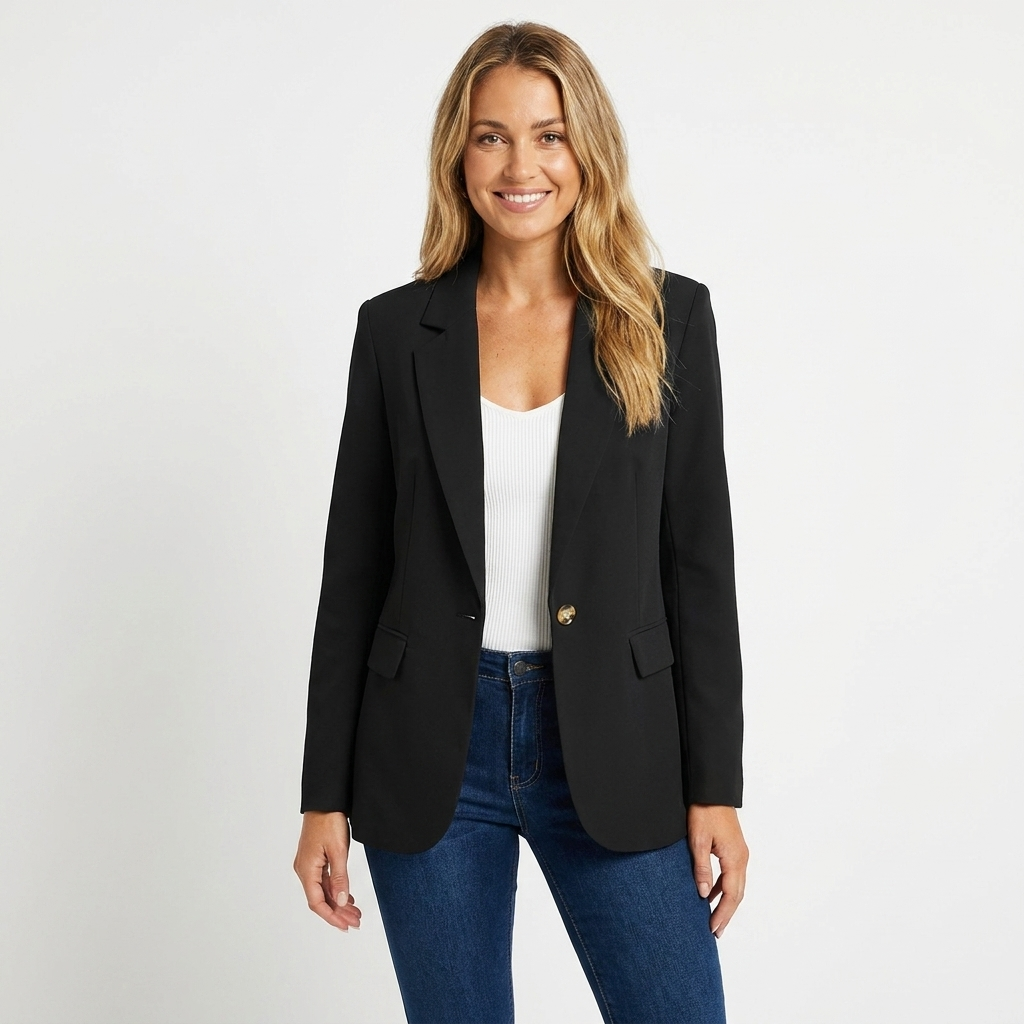 Women's Tailored Blazer with Notch Lapel | Single-Breasted