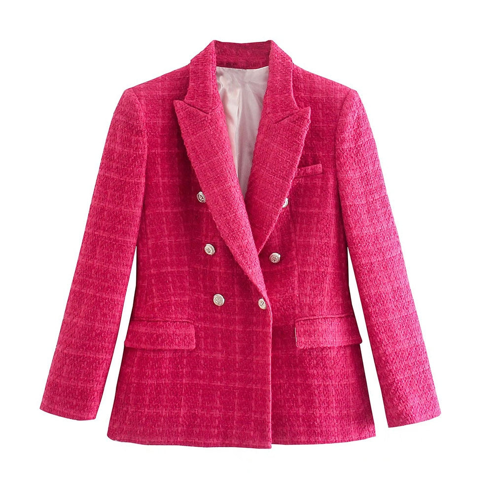 Women's Tailored Blazer with Peak Lapel & Buttons | Workwear