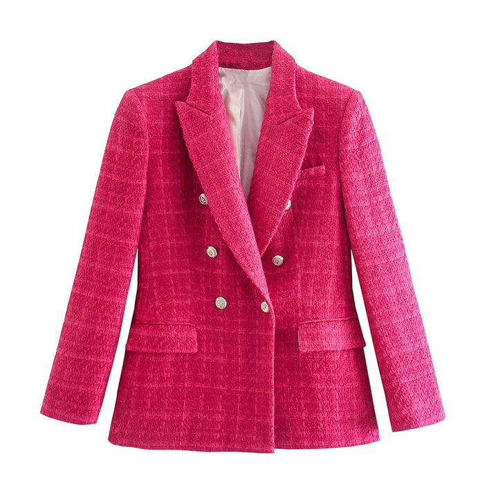 Women's Tailored Blazer with Peak Lapel & Buttons | Workwear