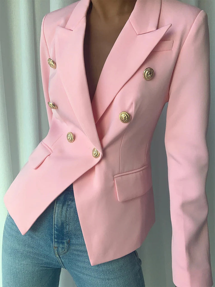 Women's Tailored Blazer with Peak Lapels | Double Breasted