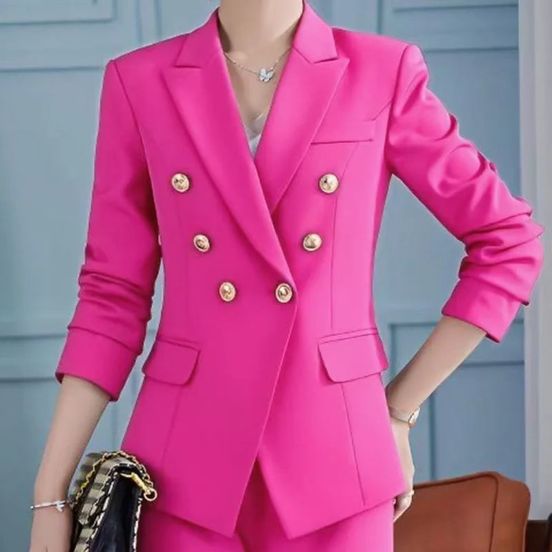 Women's Tailored Blazer with Peak Lapels | Double Breasted
