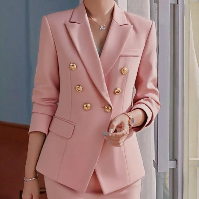 Women's Tailored Blazer with Peak Lapels | Double Breasted