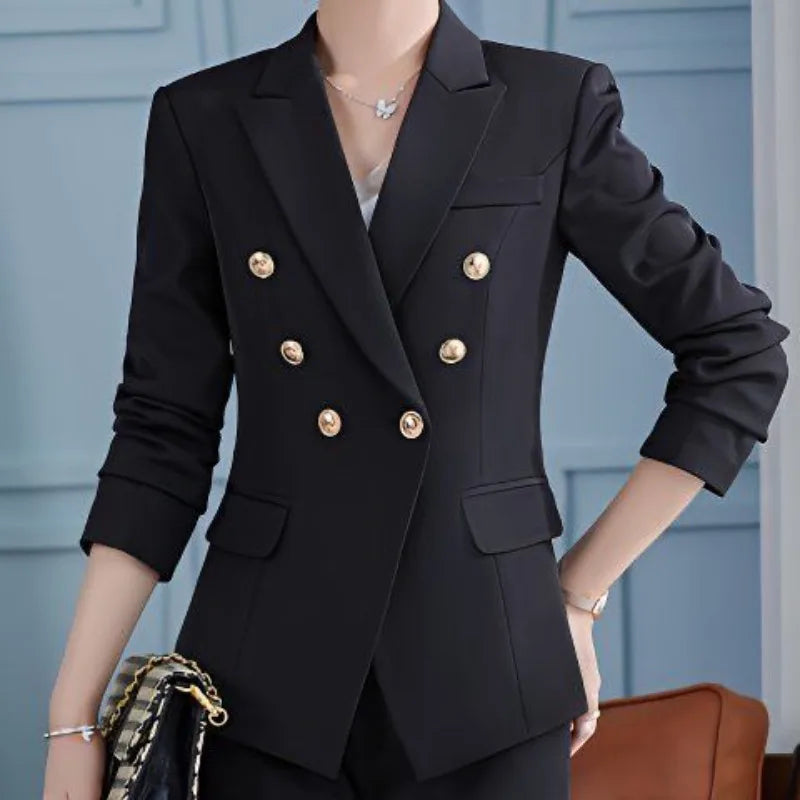 Women's Tailored Blazer with Peak Lapels | Double Breasted