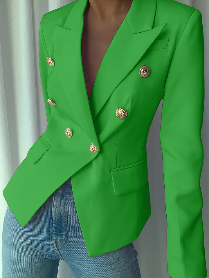 Women's Tailored Blazer with Peak Lapels | Double Breasted