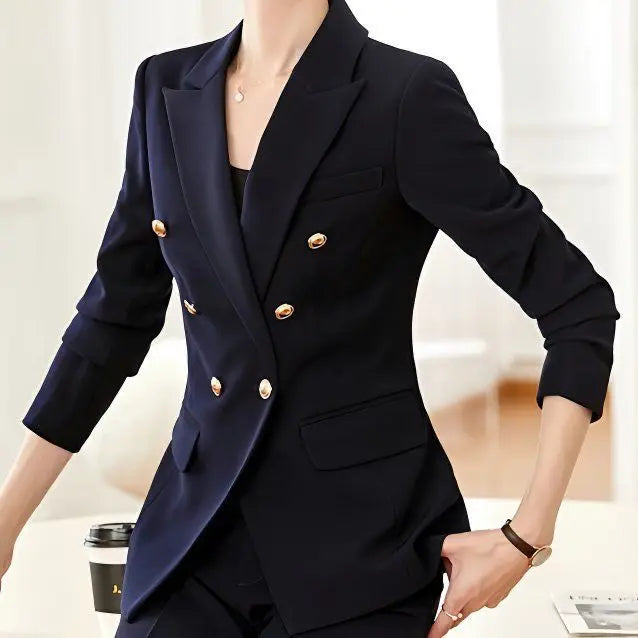 Women's Tailored Blazer with Peak Lapels | Double Breasted
