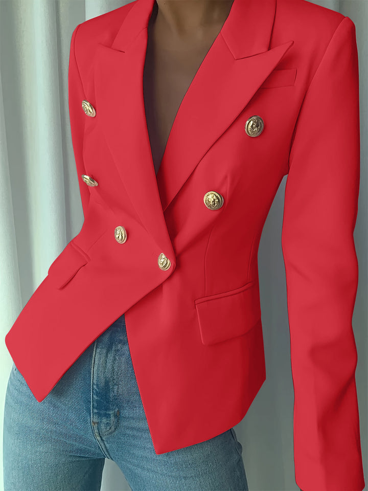 Women's Tailored Blazer with Peak Lapels | Double Breasted